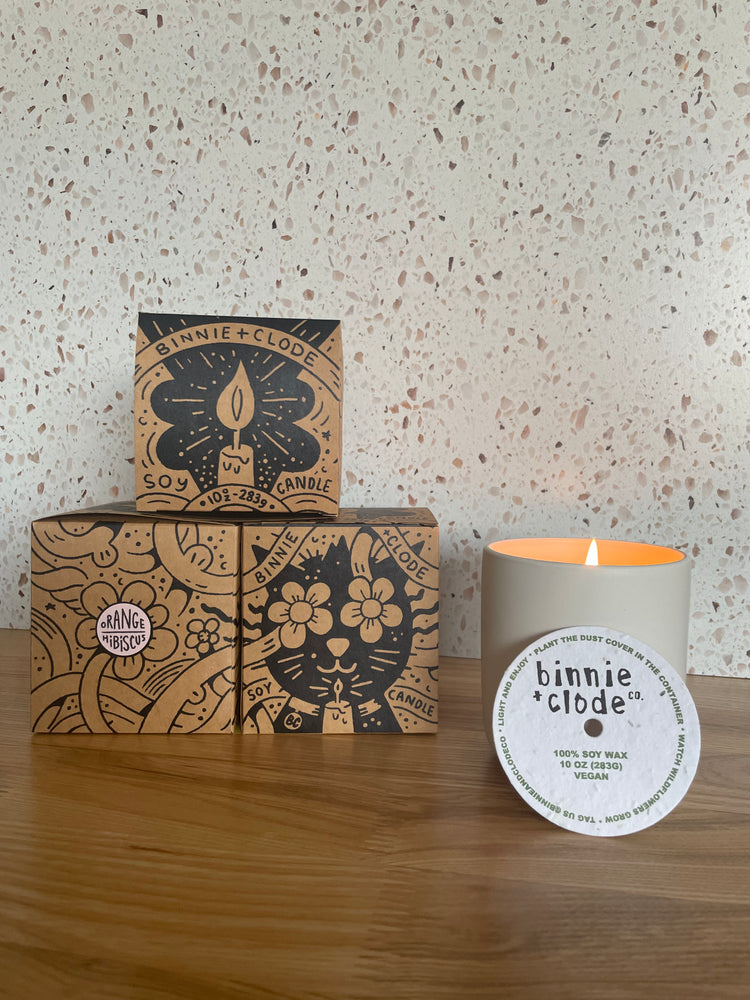 Orange Hibiscus Candle