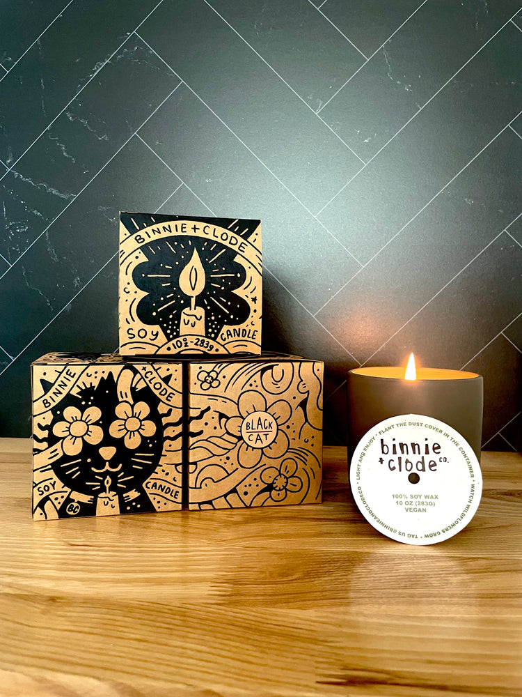 Black Cat Candle