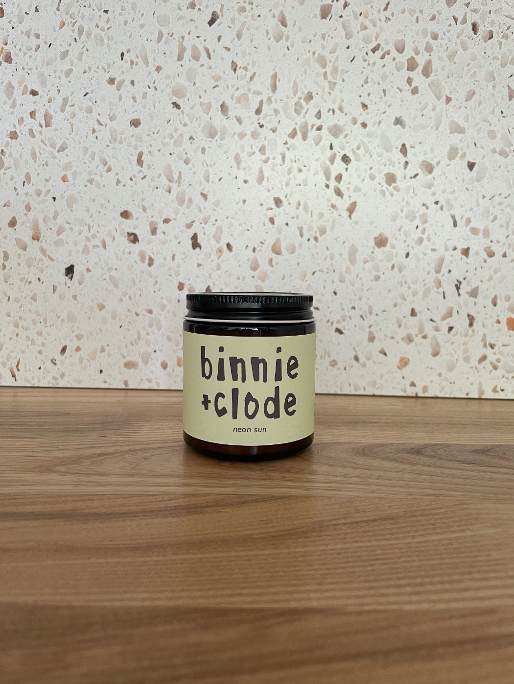 Neon Sun Candle